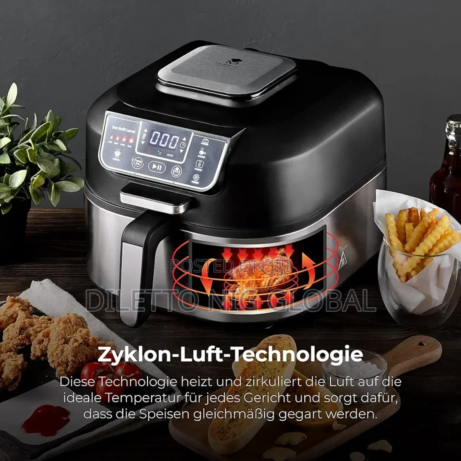 Smokeless Grill, Electric Grill With Cyclonic Air Max Technology