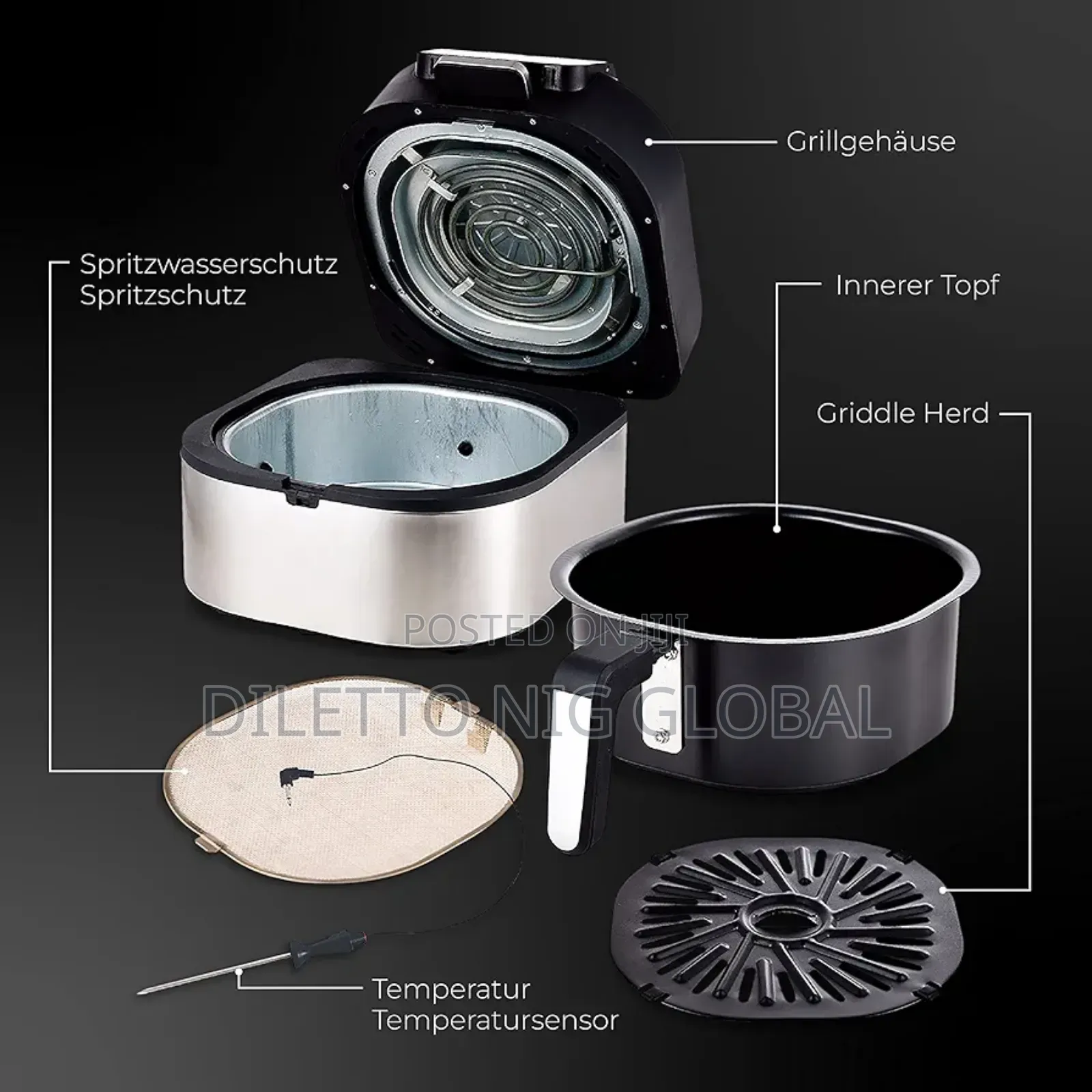 Smokeless Grill, Electric Grill With Cyclonic Air Max Technology