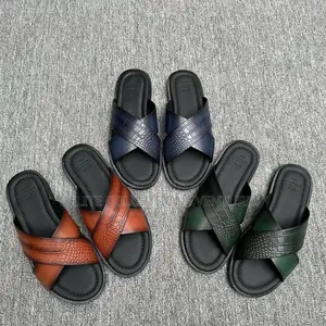 *Berluti Sinos Scritto Leather Sandals.*