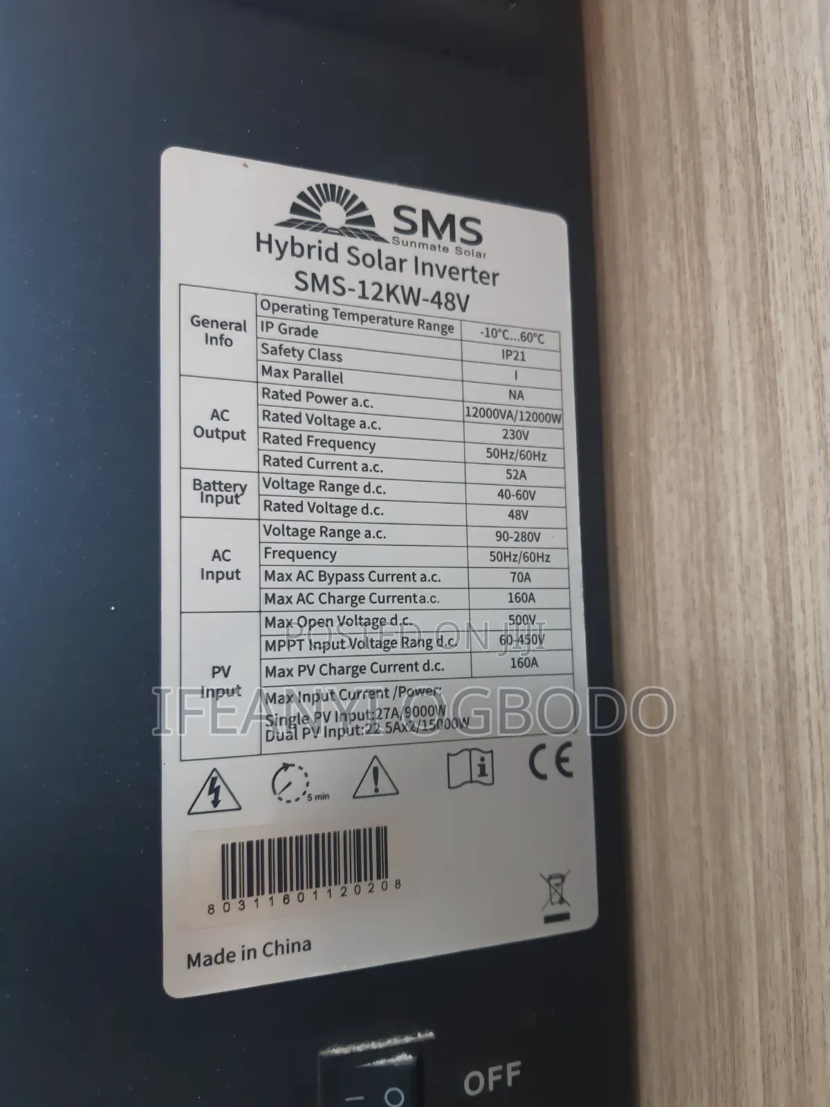 12kva 48v Hybrid SMS