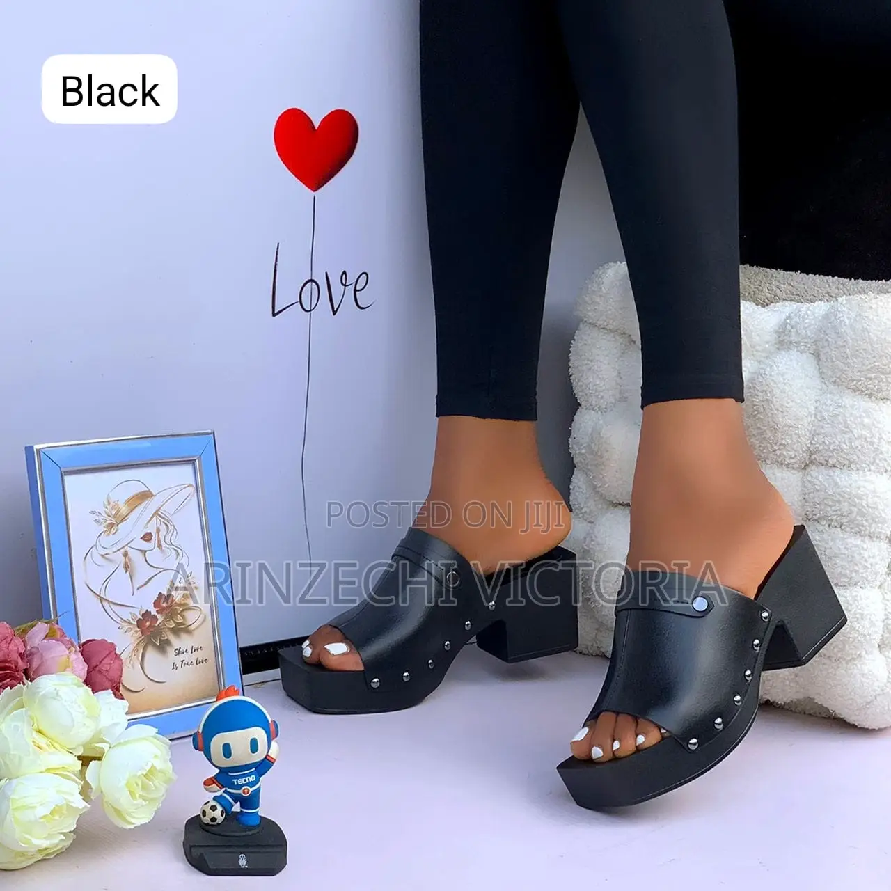 Block Slipper Heel