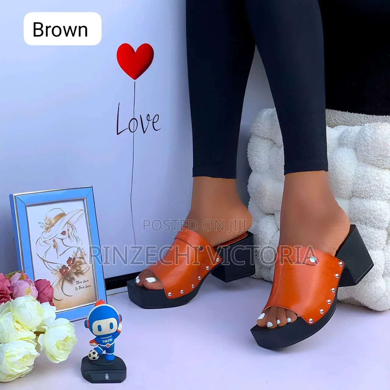 Block Slipper Heel