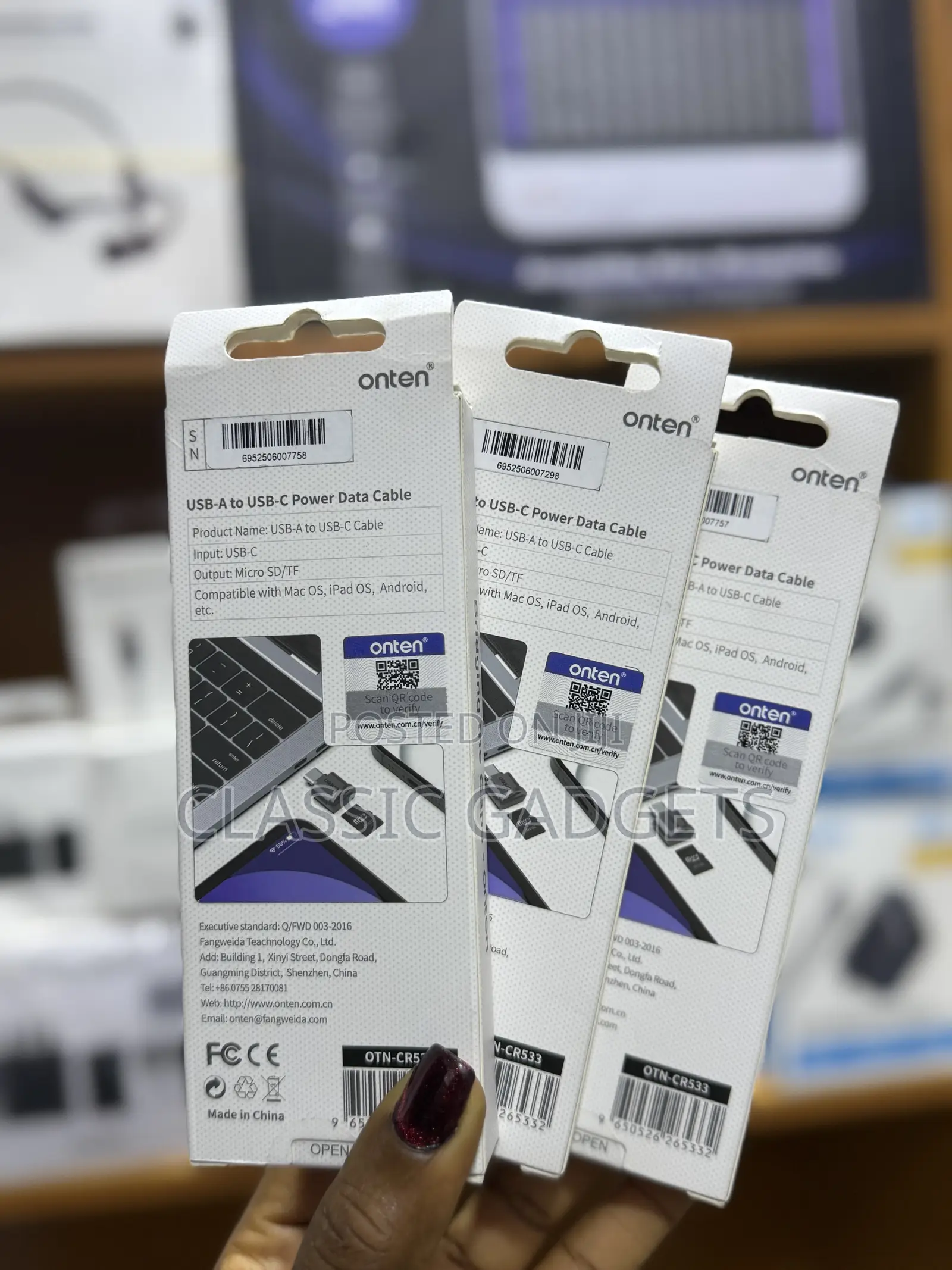 Onten Otn-Cr533 Type C to Mini Sd/Tf Card Reader and Transfer Adapter