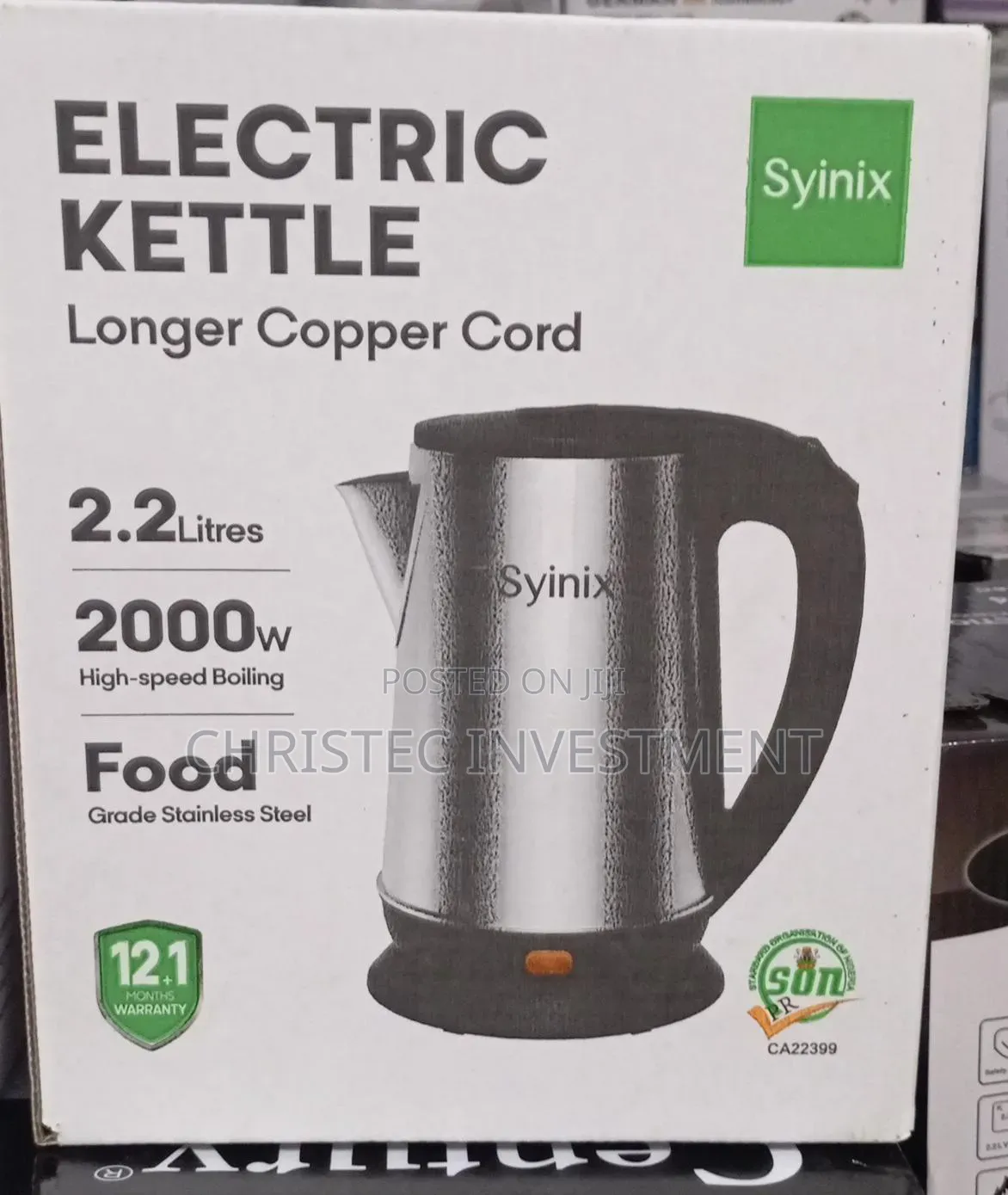 Syinix Electric Kettle (2.2 L