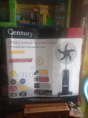 Century 18" Inches Rechargeable Mist Fan With Double 12v 7ah Battery