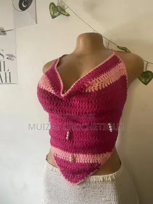 Crochet Cowl Neck Top