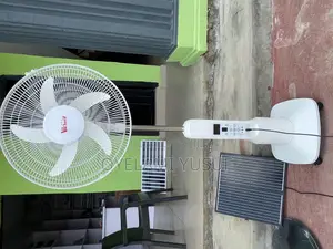 16inches Solar Rechargeable Fan , 12v52wh Battery