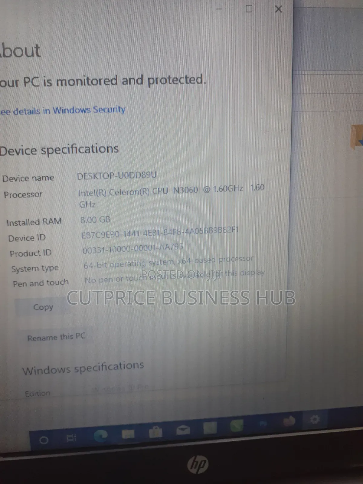 Laptop HP 15 4GB Intel Celeron HDD 500GB