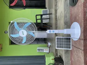 18inches Solar Rechargeable Fan , 12v7ah