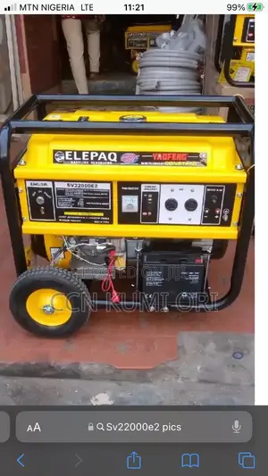 Elepaq Sv22000e2 Gasoline Generator .10kva . Copper Coil