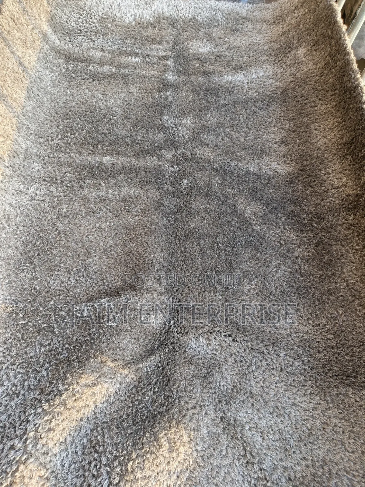 5 by 7 Silver Grey Turkish Used Center Rug