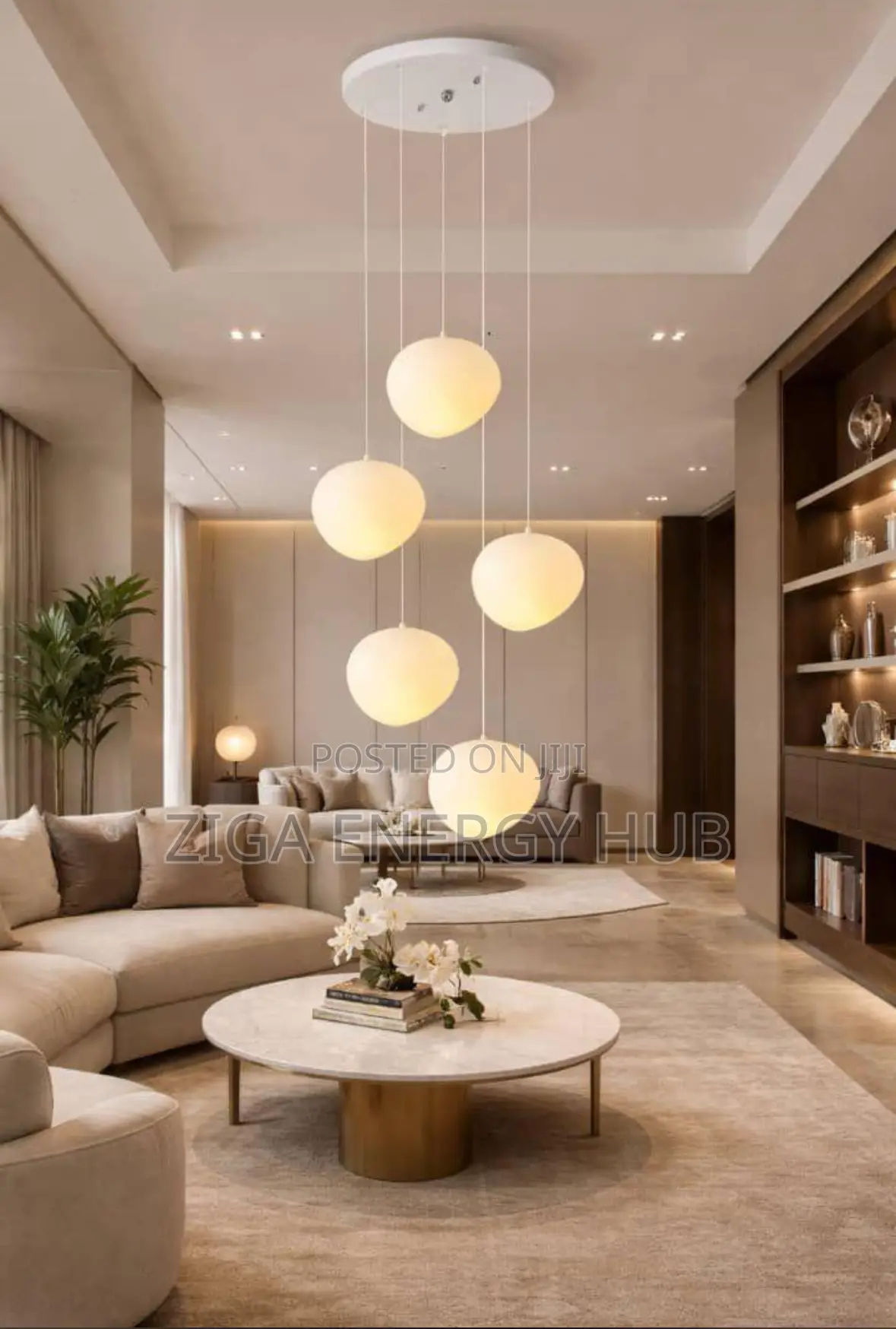 Luxury 5 Set Led Globe Chandelier