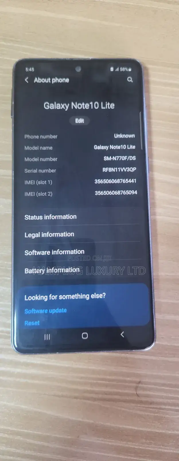 Samsung Galaxy Note 10 Lite 128 GB Red