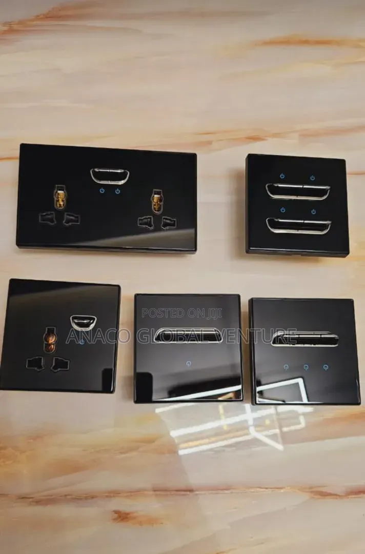 Quality Piano Switches and Sockets Black Colour