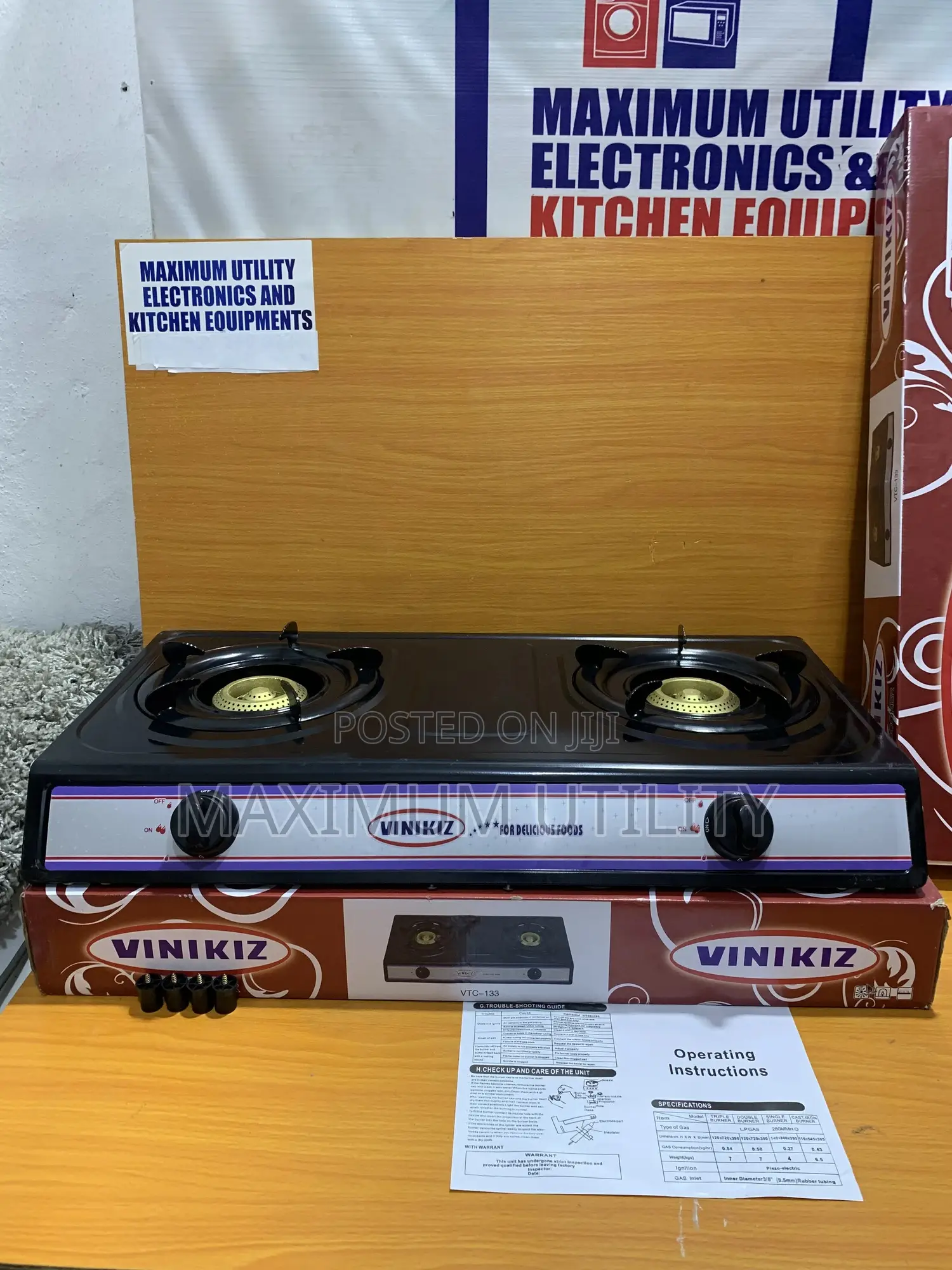 Vinicius Two Burner Stainless Top Cooker