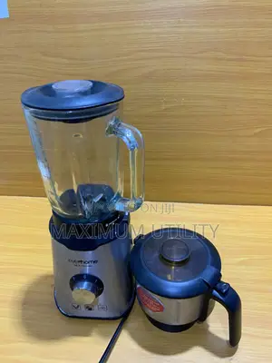 Everhome 2 Cups Glass Jar N Stainless Steel Blender for Wet and Dry