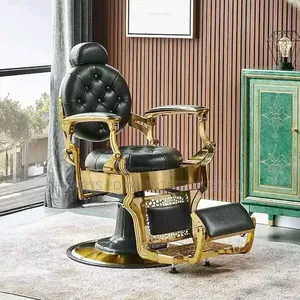 Salon Chairs Gold And Black Color