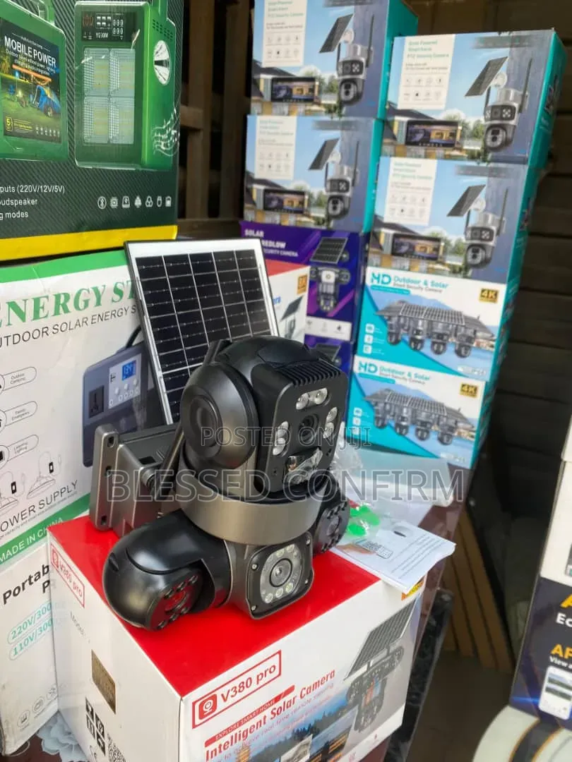 V380 Pro Smart Outdoor Triple Lens Intelligent Solar Security Camera