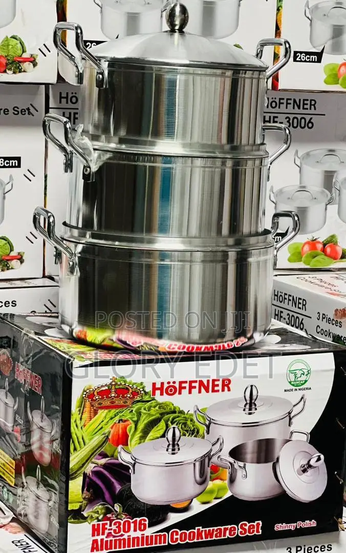 3pcs Hoffner Thickened Aluminum Pot / Cookware Set (Model 3016)