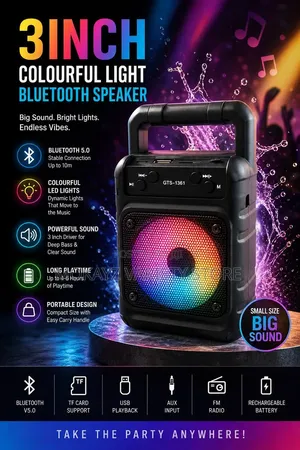 3inch Colourful Light Bluetooth Speaker