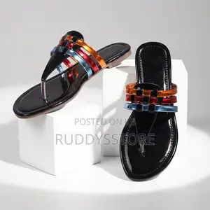 Gilded Prism Slide Sandals