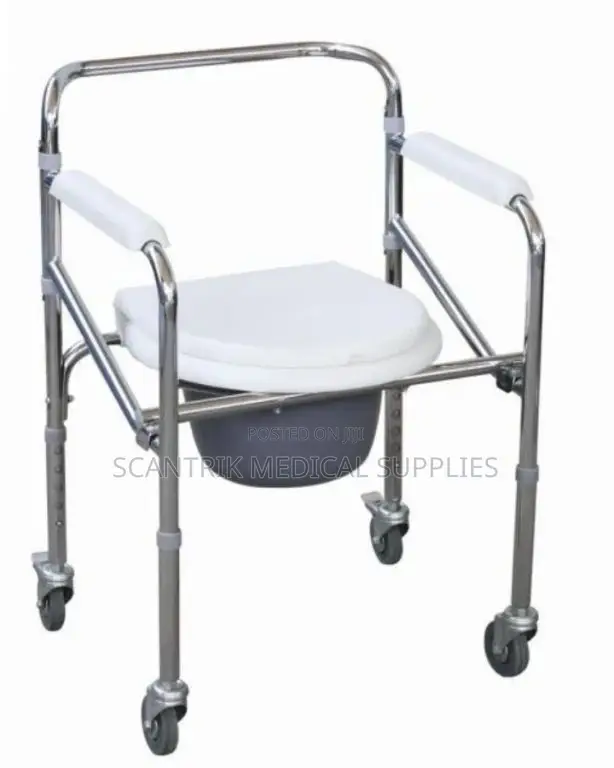 Portable Commode Chair With Wheels for Convenient Mobility