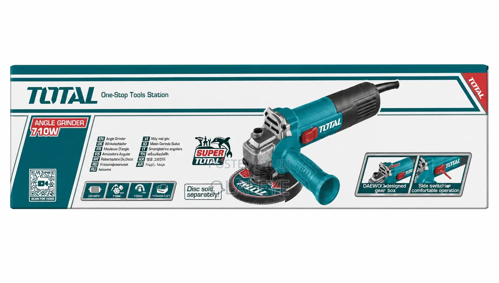 115mm 710w Total Angle Grinder