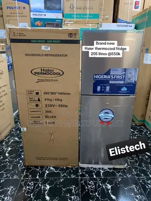 Brand New Haier Thermocool 205l Double Door Fridge - Silver Finish