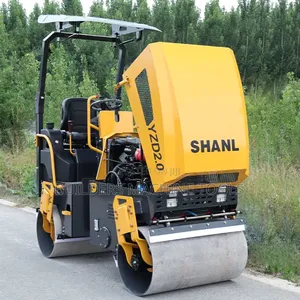 2 Tons Double Drum Ride on Roller