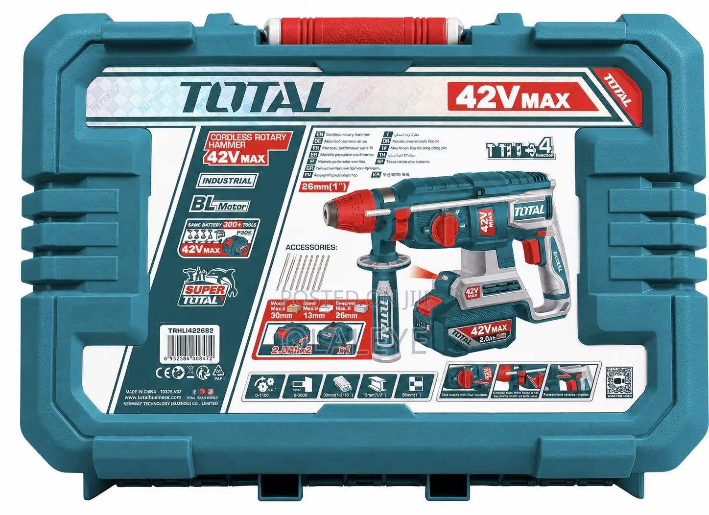 Total 42v Cordless Rotary Hammer Drill