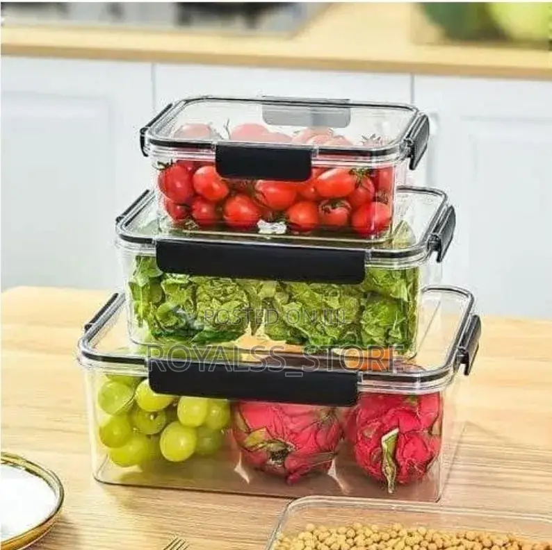 3/4 Piece Acrylic Food/Fruit Storage Container Set