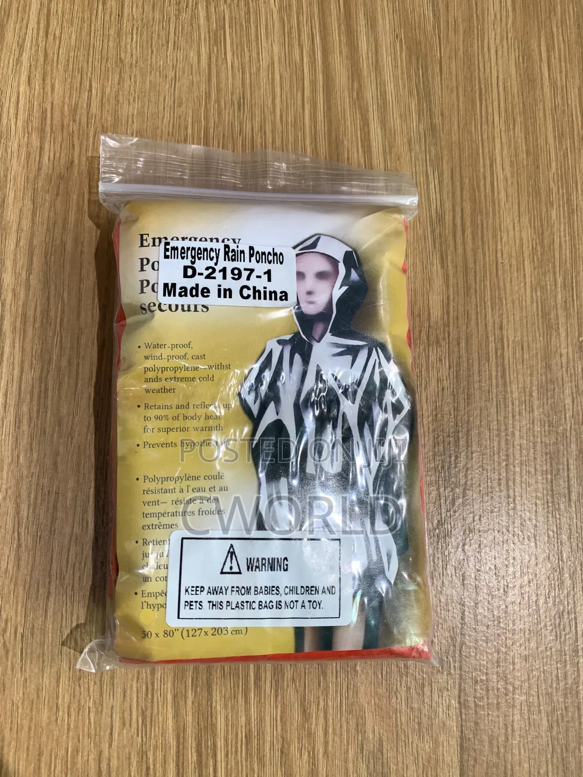 Emergency Rain Poncho