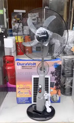 Duravolt 18” Rechargeable Fan With Original Solar Panel