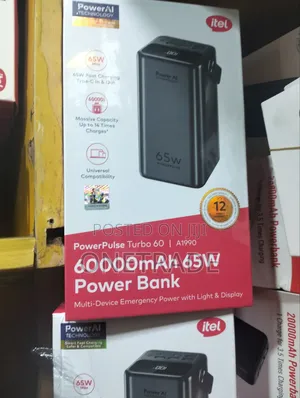 Itel 60,000mah 65w Powerpulse Turbo 60 Power Bank