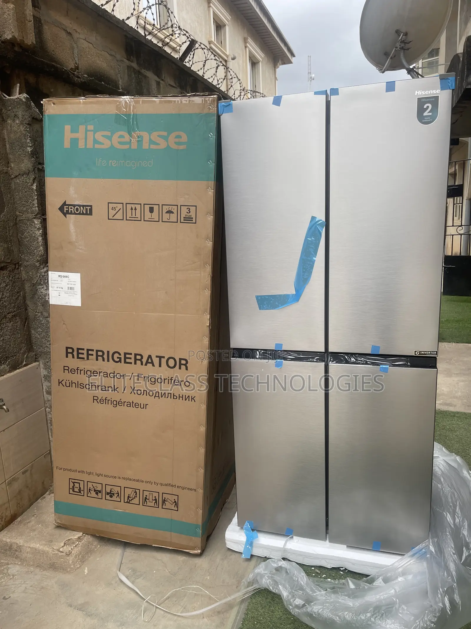 Hisense 4-Door Refrigerator 392 Litres Ref-54ws