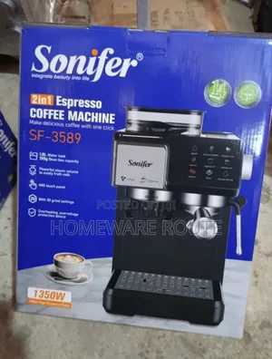 Sonifer 2in1 Automatic Espresso Coffee Machine With Grinder.
