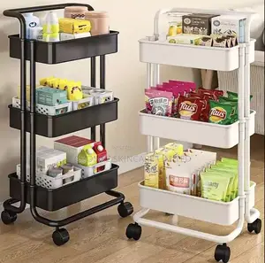 3 Step Organizer Movable Trolley