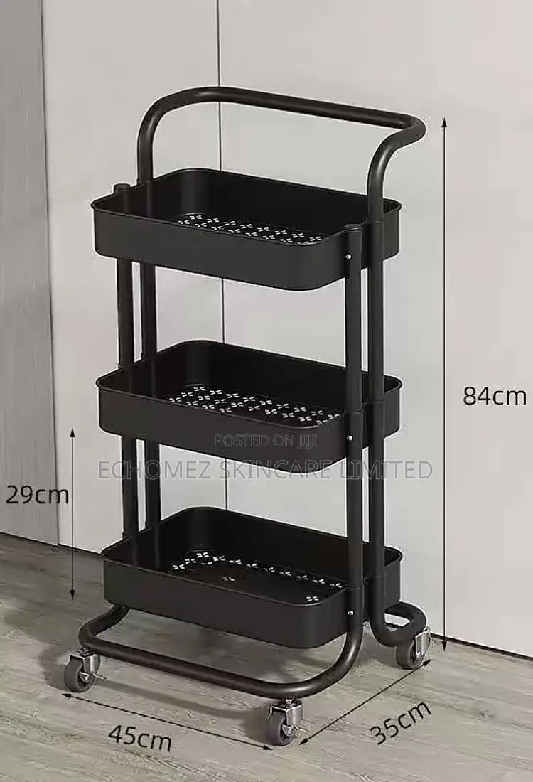 3 Step Organizer Movable Trolley