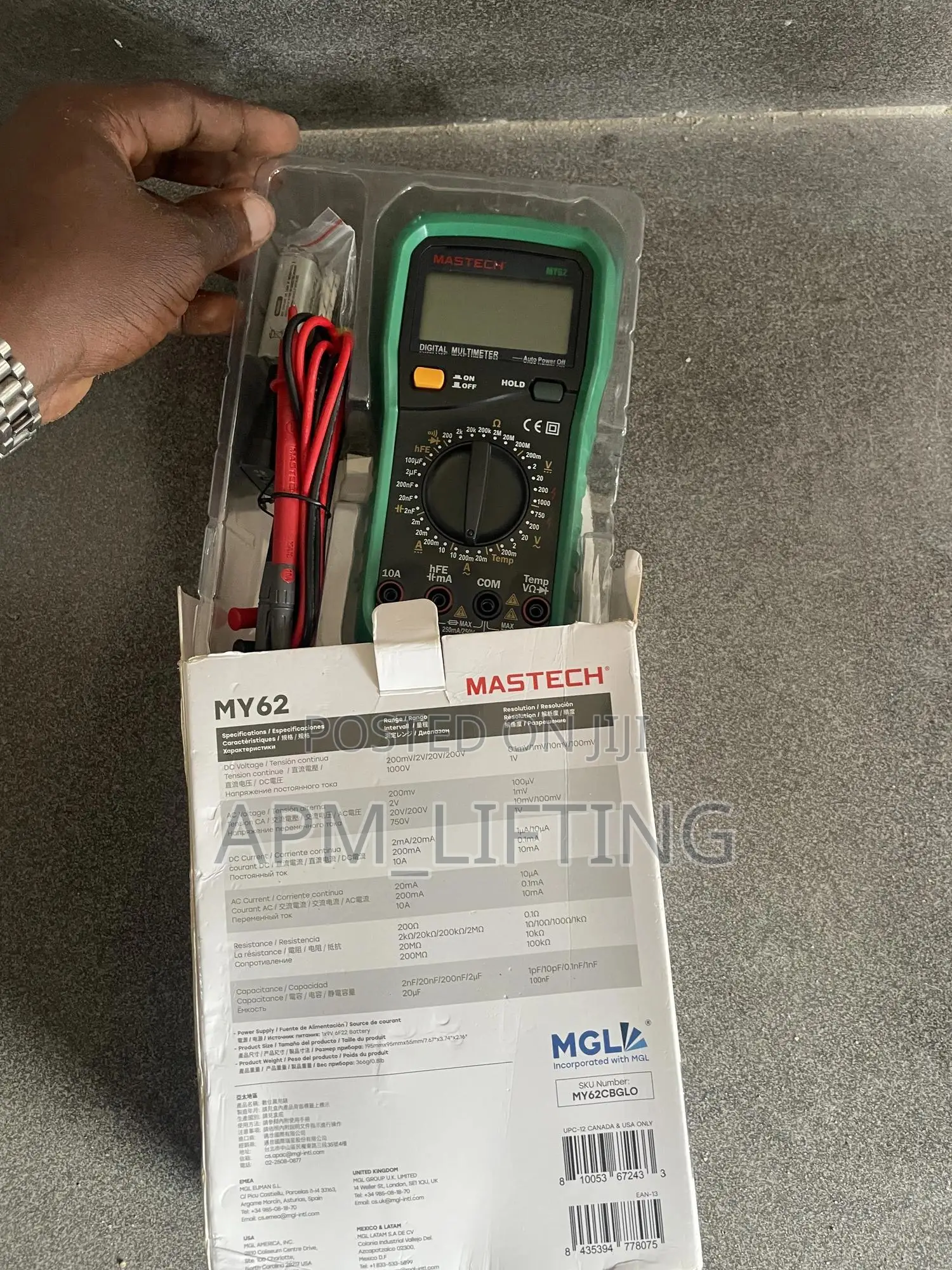 Mastech My62 Handheld Digital Multimeter