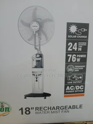 Lontor Rechargeable Water Mist Fan 18inch