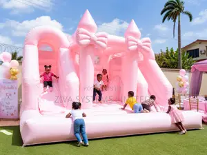 Pink Bouncy Castle for Rent/Hire– Kids Party Inflatable Castle
