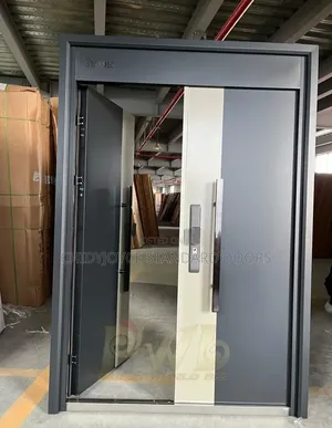 4ft Armored Door With Black Metallic Panels With Smartlock