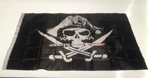 5 Feet X 3 Feet Pirate Flag With Eyelets
