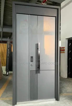 4ft Modern Grey Metal Security Entry Door, a High-End Pivot Door