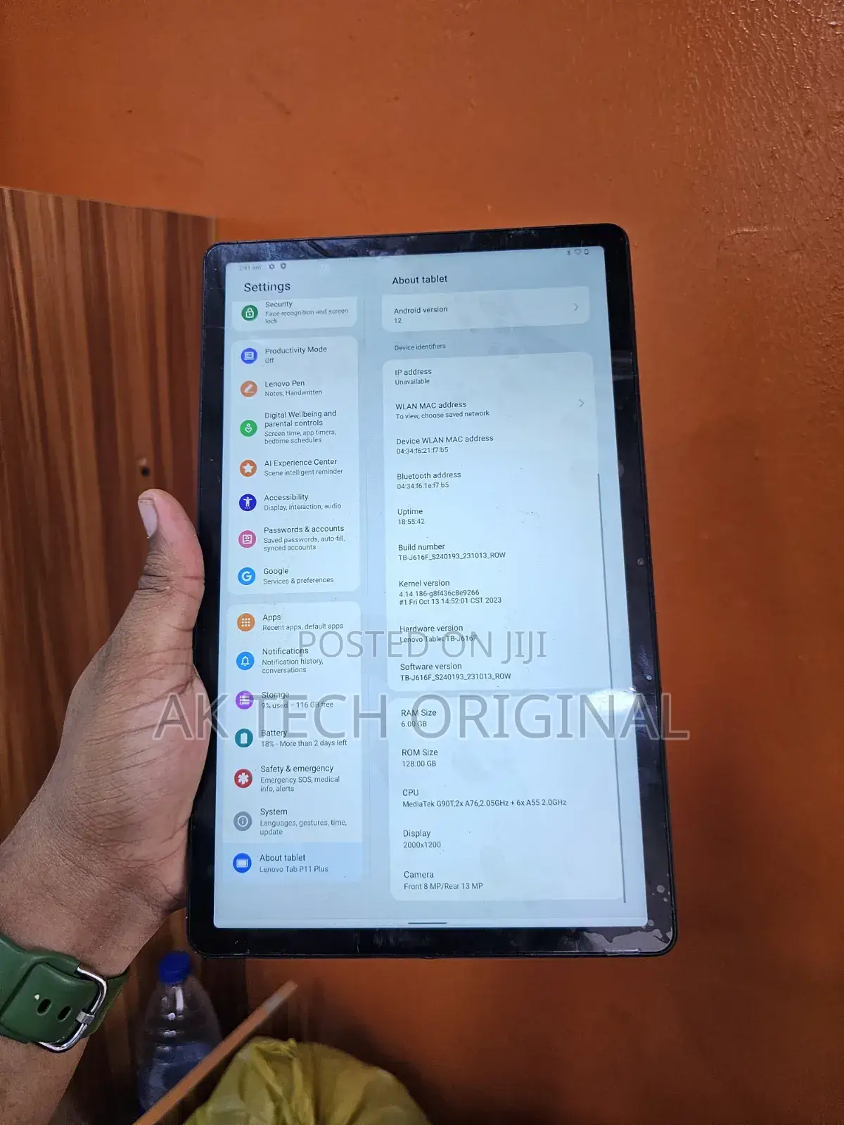 Lenovo Tab P11 Plus 128 GB Black