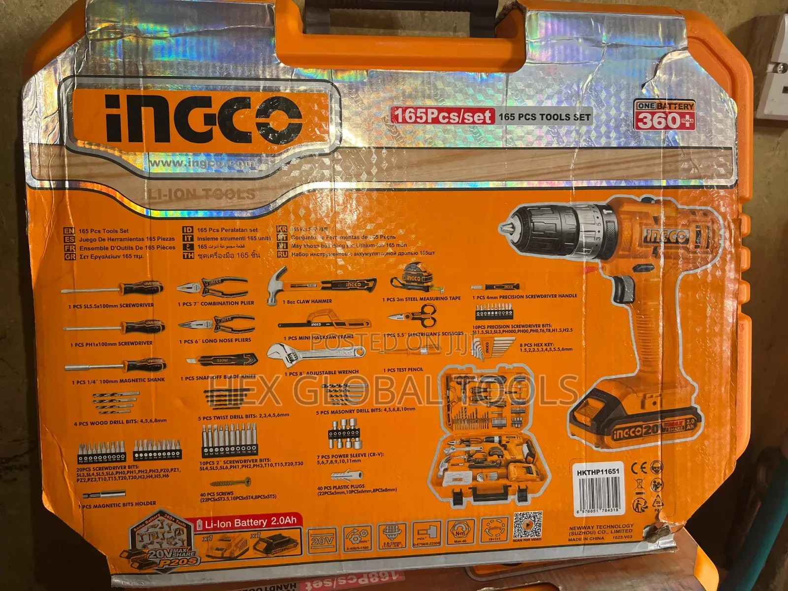 165pcs Ingco Tools Set Box