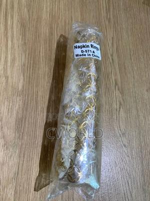 Napkin Rings – Gold Floral Design (6-Pcs)