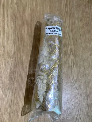 Napkin Rings – Gold Floral Design (6-Pcs)
