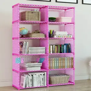10 Tier Modern Double Layer Bookshelf