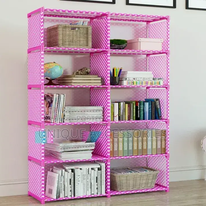 10 Tier Modern Double Layer Bookshelf